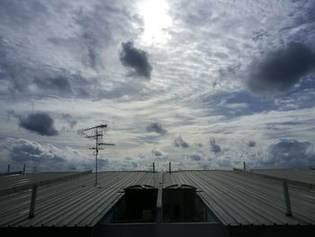Low angle view of built structure against sky
