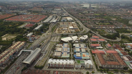 High angle view of cityscape