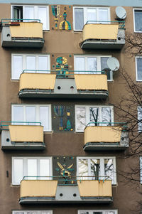 Low angle view of apartment building