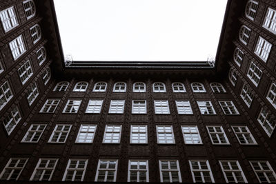 Low angle view of skylight