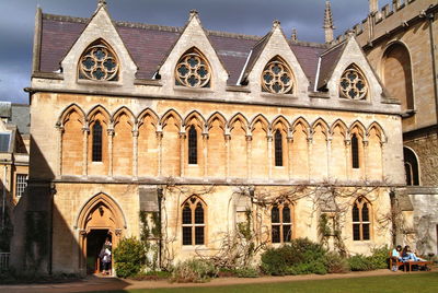 Low angle view of historic building