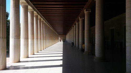 Sunlight in colonnade