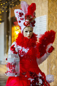 Close-up of red decoration