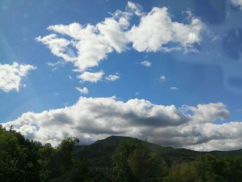 Scenic view of landscape against cloudy sky