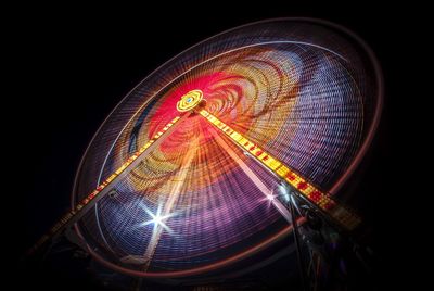 Illuminated lights at night
