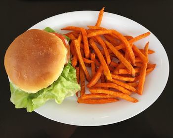 Close-up of served food on plate