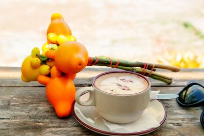 Close-up of coffee on table