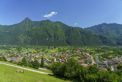 Panoramic view of townscape against sky