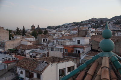 Buildings in city against sky