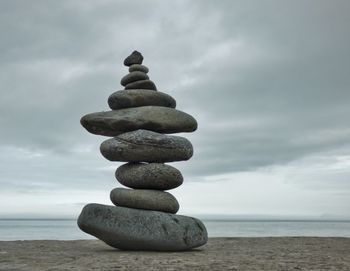 Stack of rocks on beach