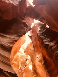 Low angle view of rock formation