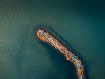 High angle view of sea