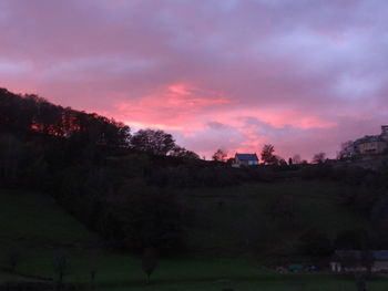 Dramatic sky over field