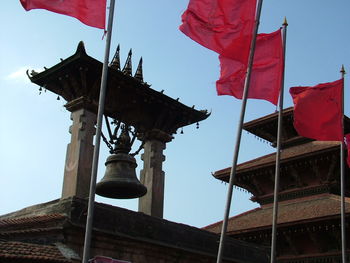 Low angle view of built structure against sky