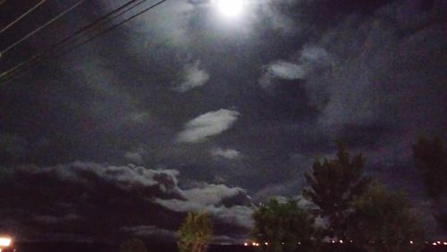 Low angle view of moon at night