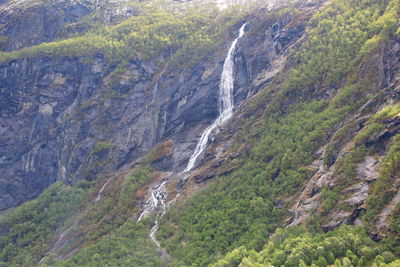 Scenic view of waterfall