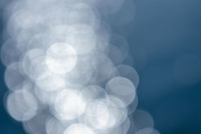 Defocused image of blue light