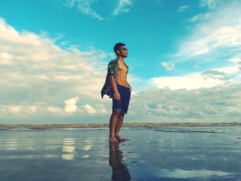 Men on the beach