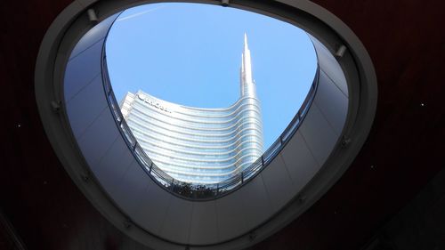 Low angle view of spiral staircase