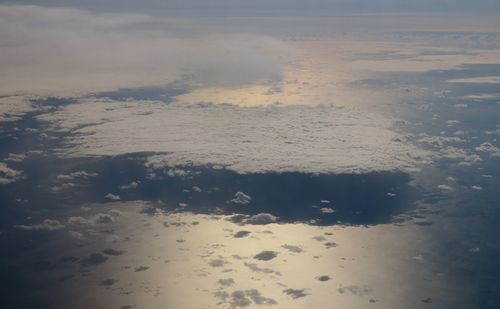 Scenic view of landscape against sky during sunset