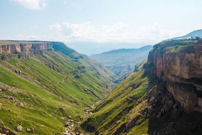 High angle view of landscape against sky