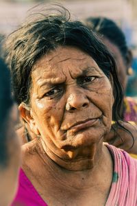 Close-up portrait of a woman