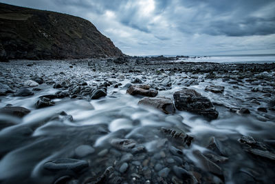 Surface level of sea against sky