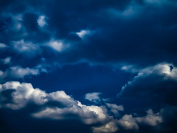 Low angle view of clouds in sky