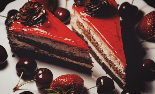 Close-up of cake in plate