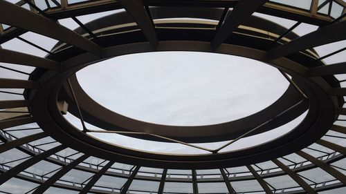 Low angle view of skylight