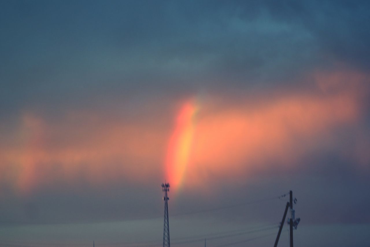 sunset, sky, orange color, cloud - sky, low angle view, silhouette, sun, beauty in nature, nature, dramatic sky, scenics, cloudy, tranquility, cloud, outdoors, no people, dusk, tranquil scene, sunlight, weather