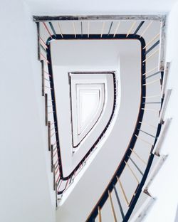 Low angle view of spiral staircase