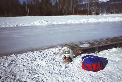 Snow on landscape during winter