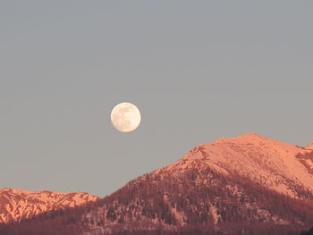 Scenic view of mountains against clear sky