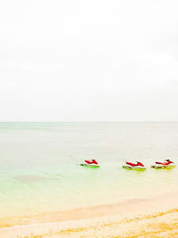 Boats in sea