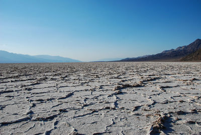 Scenic view of landscape against clear sky