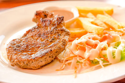 Close-up of food in plate