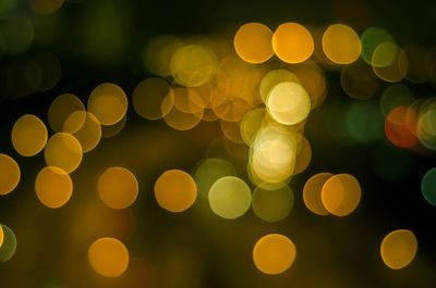 Defocused image of illuminated lights