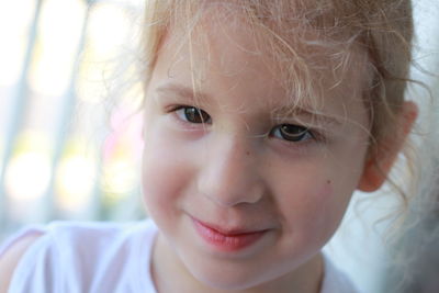 Close-up portrait of cute boy