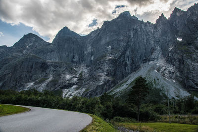 Panoramic view of mountains against sky