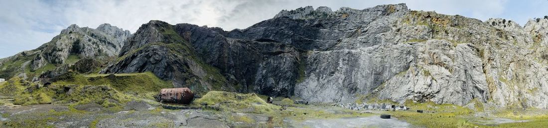 Panoramic view of rock formations