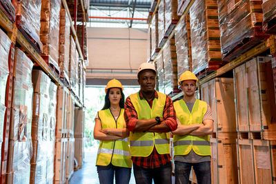People working on steps of building