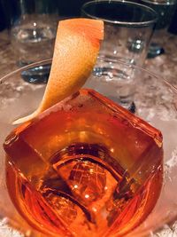 Close-up of ice cream in glass