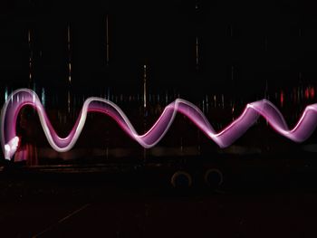 Multi colored light trails at night