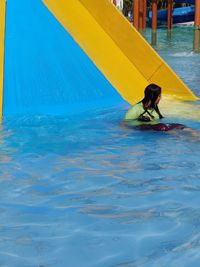 Woman in swimming pool