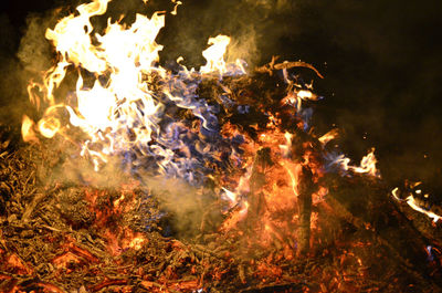 Close-up of bonfire
