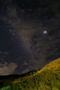 Low angle view of star field against sky at night