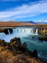 Panoramic view of waterfall