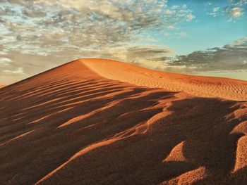 Sand dunes in a desert