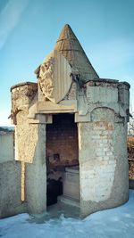 Low angle view of historical building